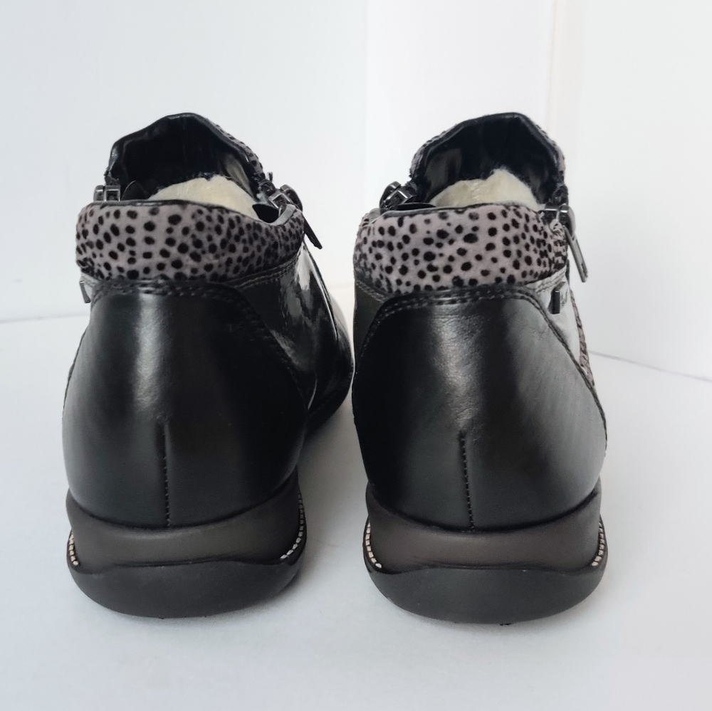 RIEKER Water Resistant Leather Lambswool Lining Ankle Boots Shoes EU42/US 10 - Picture 5 of 14